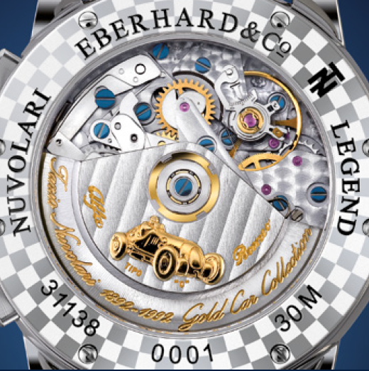 Eberhard &amp; Co Tazio Nuvolari Legend Grande Taille "BROWN HELMET" 31138.02 CP 