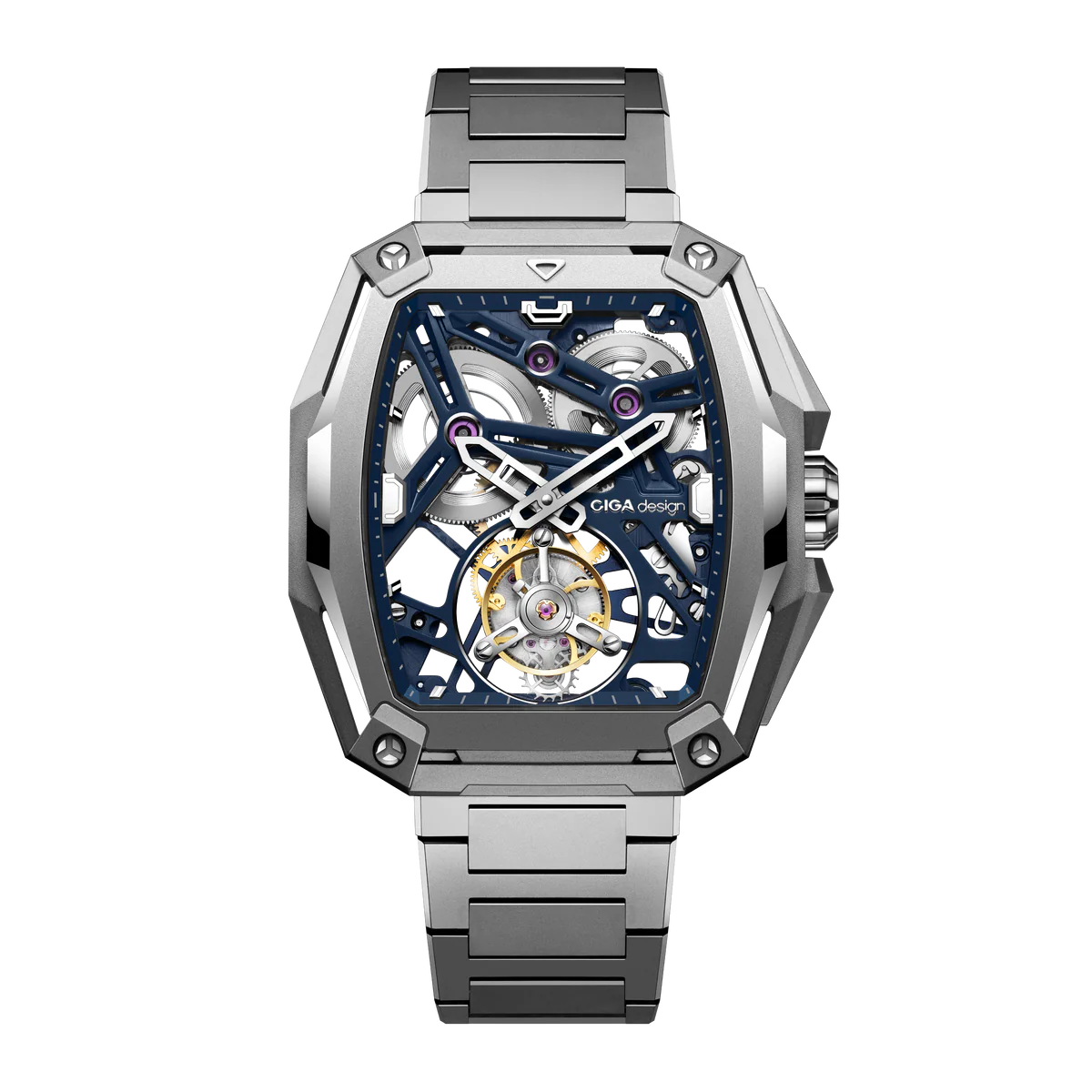 CIGA design Advanced Skeleton Complication Watch Hunter · Tourbillon Blue