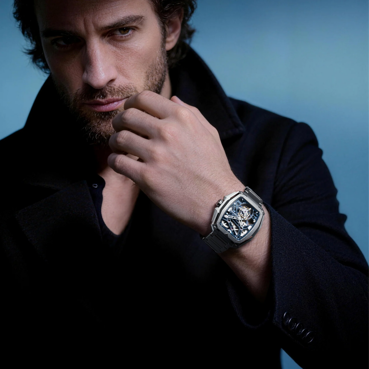CIGA design Advanced Skeleton Complication Watch Hunter · Tourbillon Blue