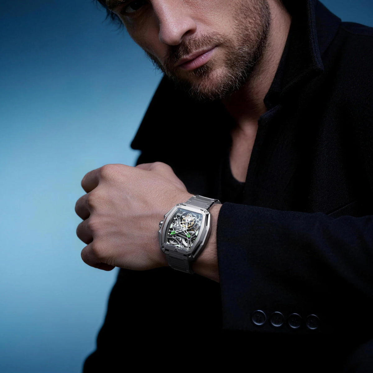 CIGA designAdvanced Skeleton Complication Watch Hunter · Tourbillon Silver