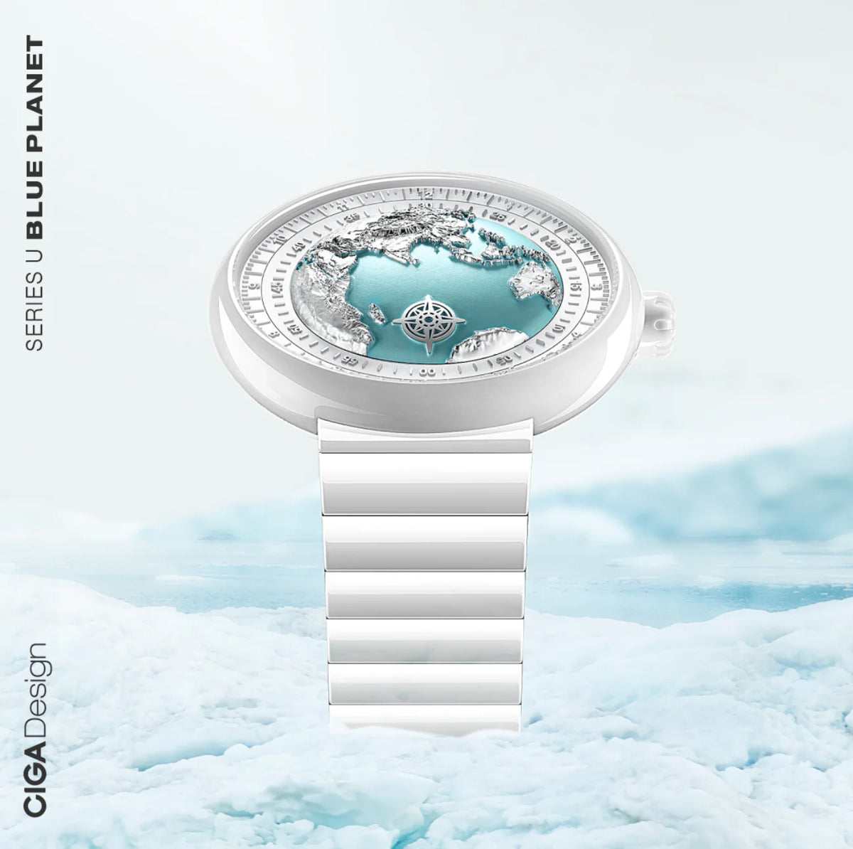 CIGA design Blue Planet I Ice Age 43mm U032-WU01-W5W7W
