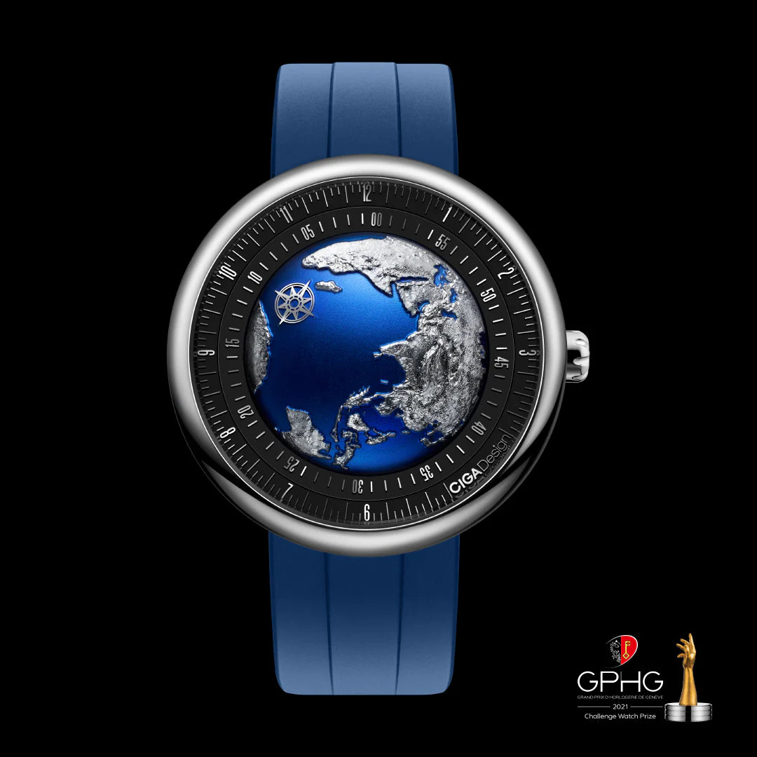 CIGA design Blue Planet II 43mm Titanium U038-TU01-6U