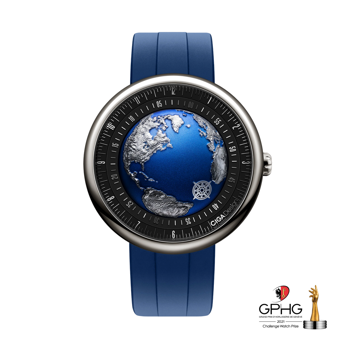 CIGA design Blue Planet II Atlantic Ocean-Inspired 46mm U039-SU01-W6U