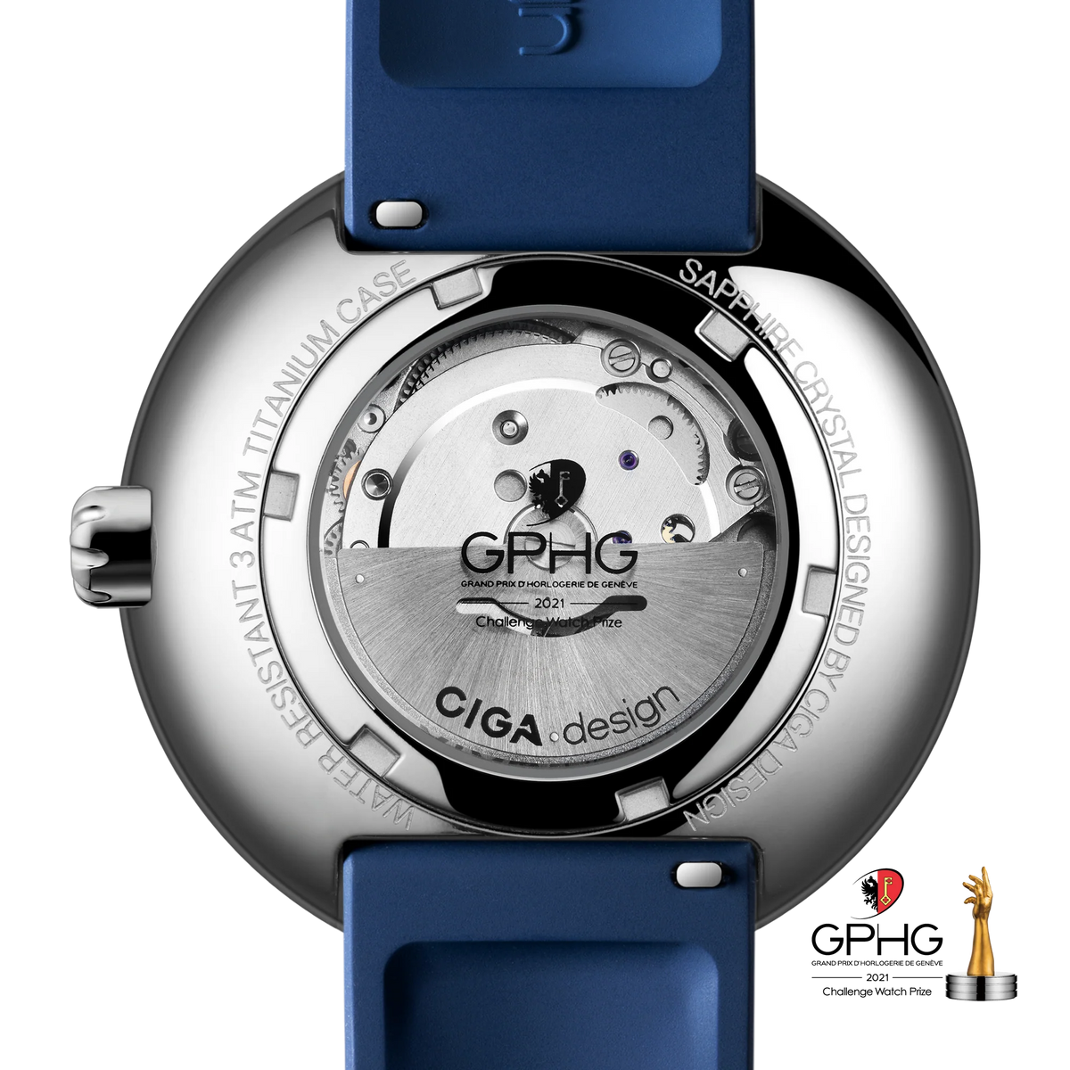CIGA design Blue Planet II Atlantic Ocean-Inspired 46mm U039-SU01-W6U