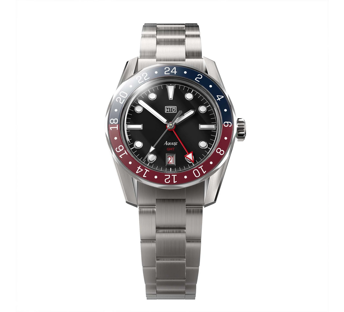 HTD Watches Aquatìc GMT World Timer Rosso Blu