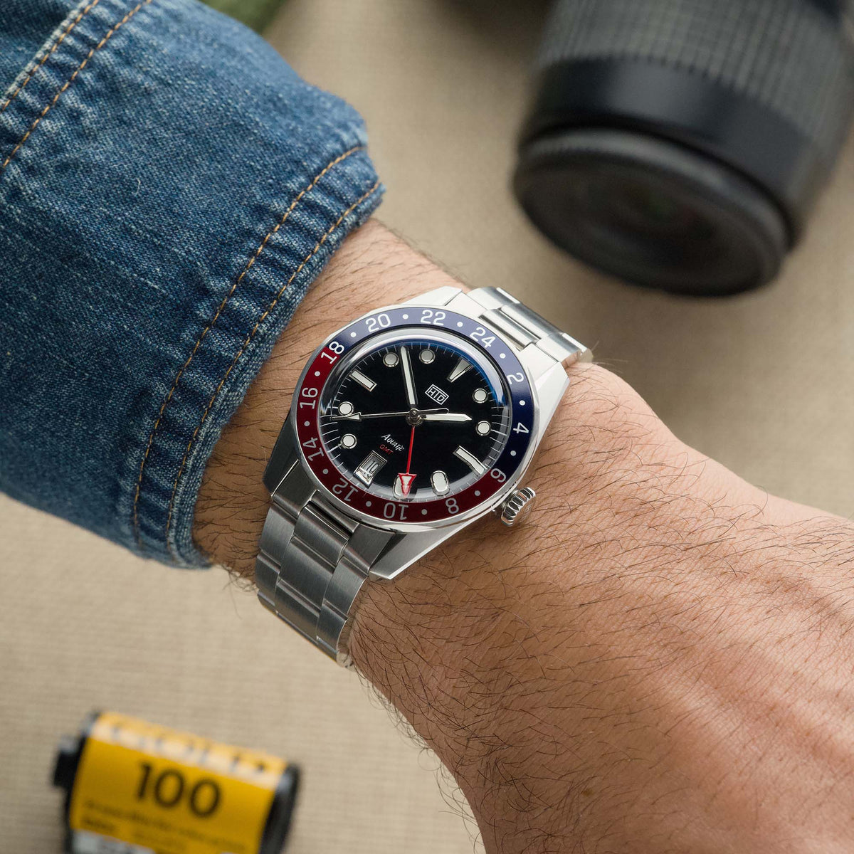 HTD Watches Aquatìc GMT World Timer Rosso Blu