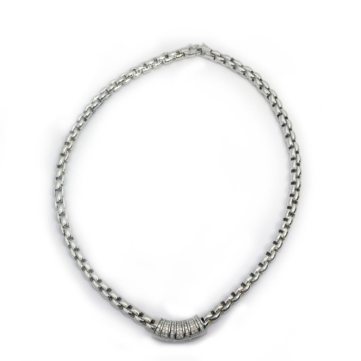 Flex'it necklace in Fope 708C PAVE WHITE gold