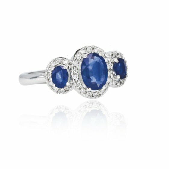 Bibigi Diamond and Sapphire Ring AS0875BZ