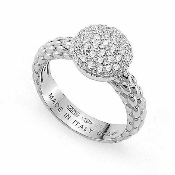 Fope Solo AN648 PAVE WHITE gold ring