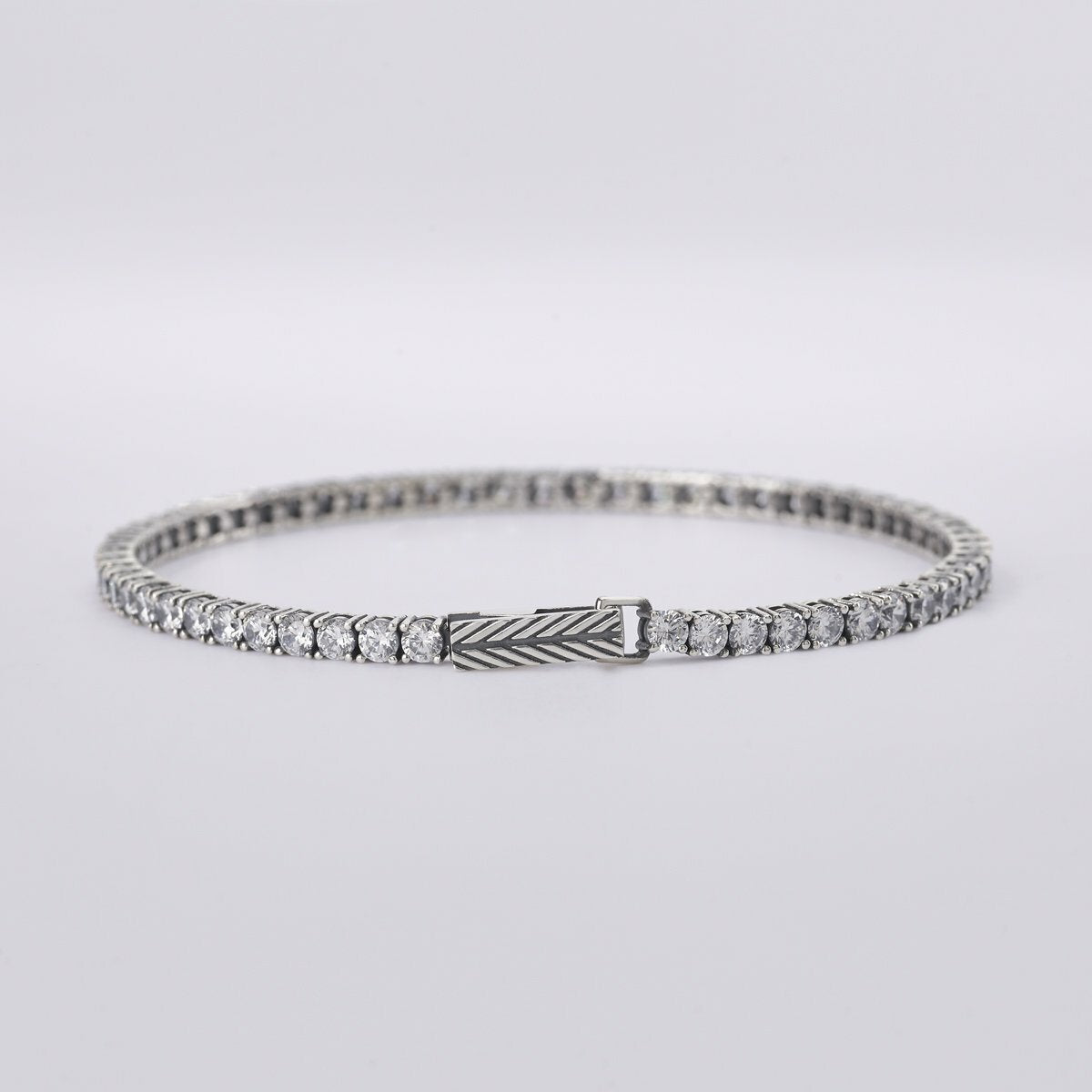Men's Tennis Bracelet in silver Mabina Gioielli 533436-M