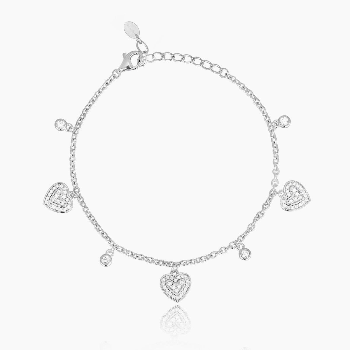 Groumette Bracelet in Silver Hearts Mabina Gioielli 533354