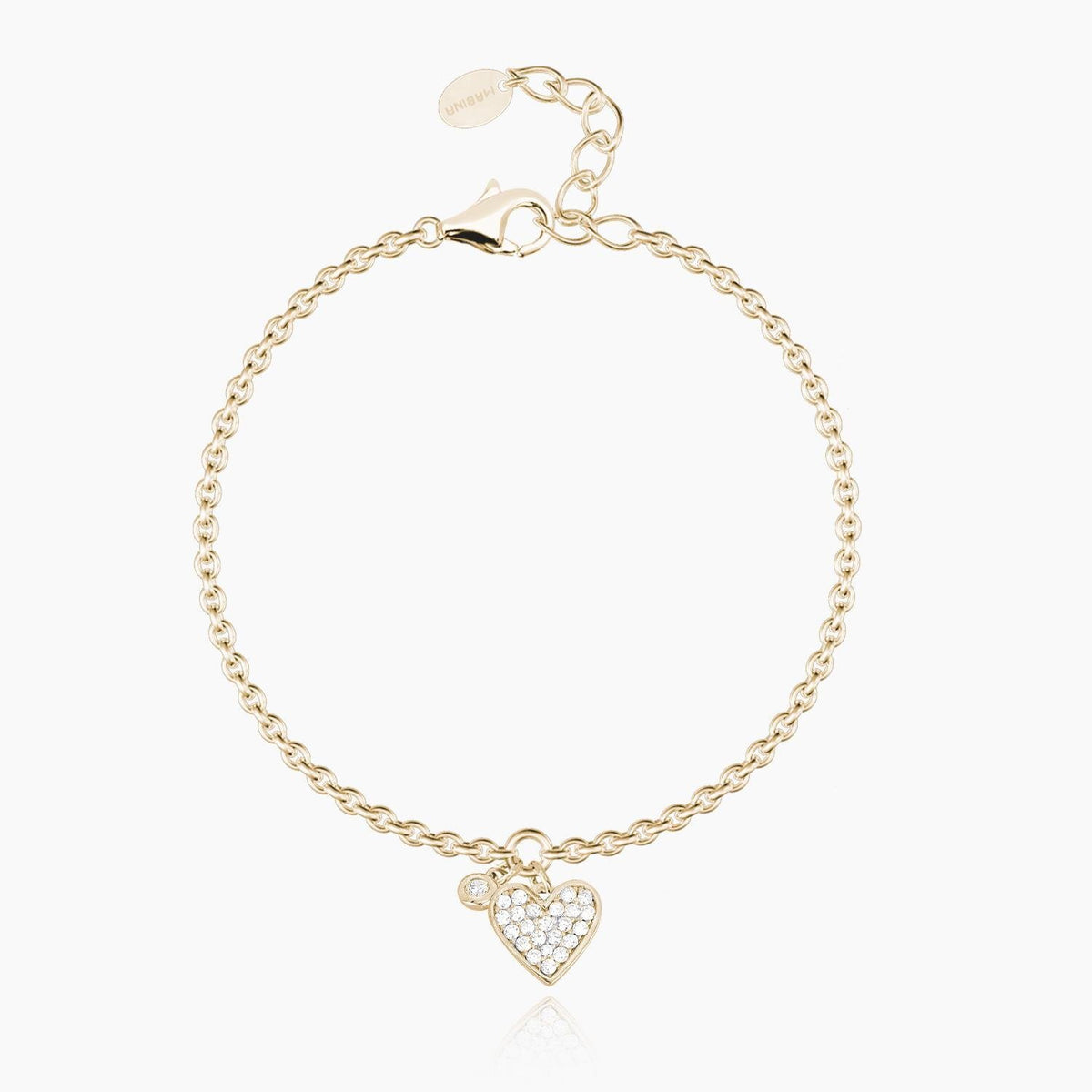 Heart Bracelet in Golden Silver Mabina Gioielli 533450 