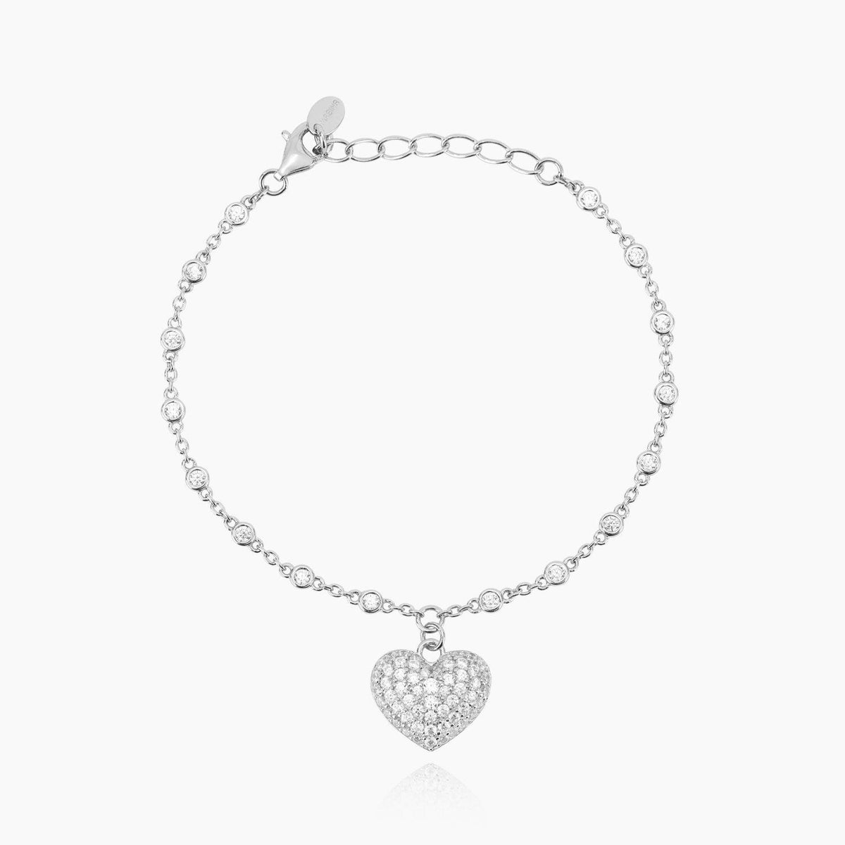 Groumette Bracelet in Silver Heart Mabina Gioielli 533467 