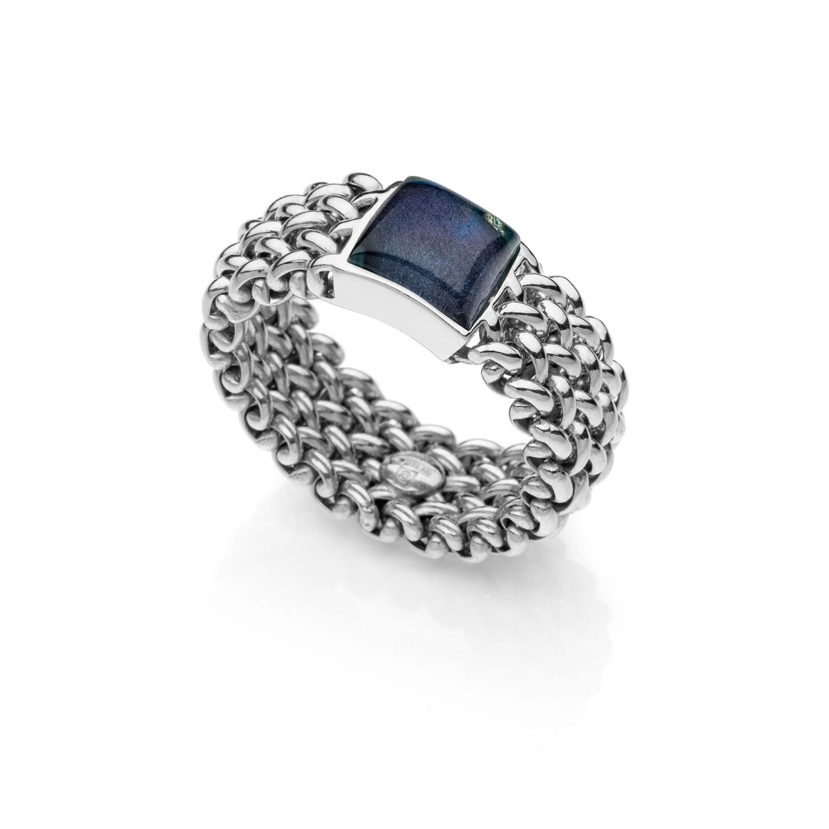 Silver ring with blue Iolite Chicco Unoaerre 6040/18 