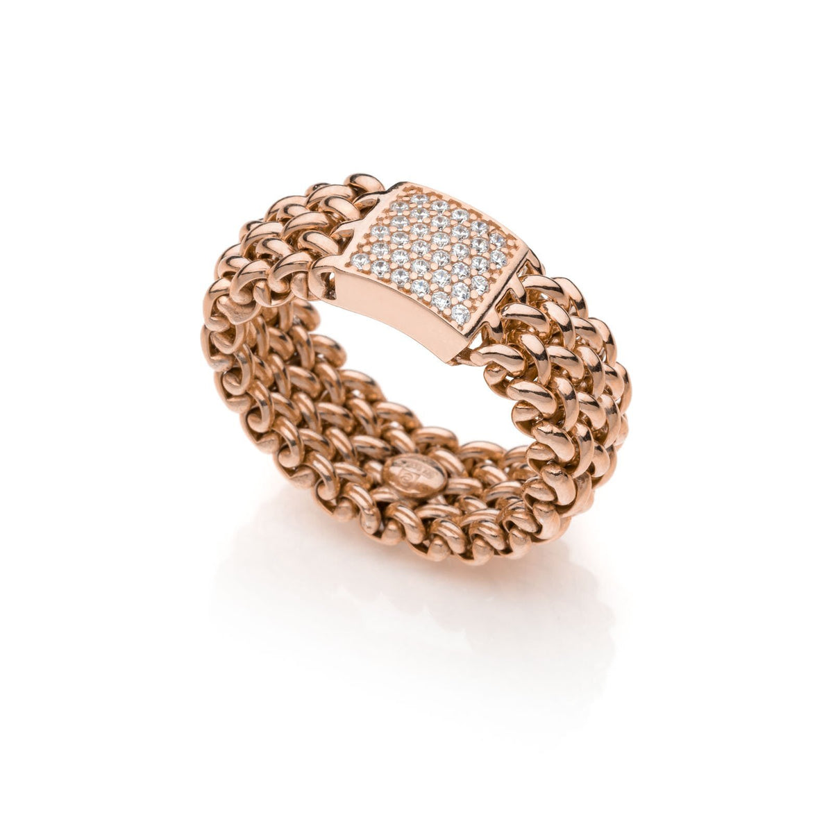Ring in pink silver and zircons Chicco Unoaerre 6051/14 