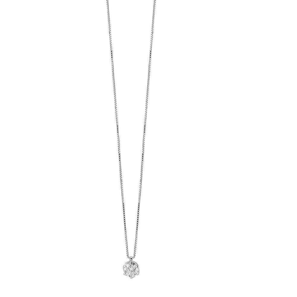 Necklace in white gold with diamonds ct. 0.30 SALVINI 20076882