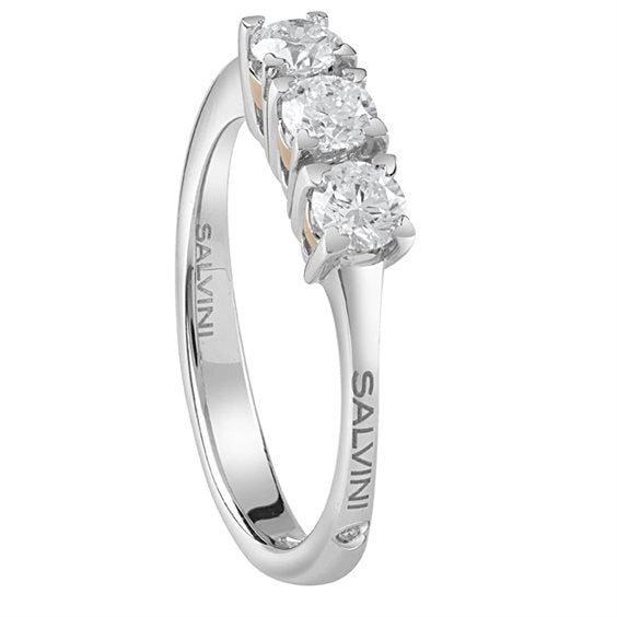 Trilogy ring in white gold with diamonds ct. 0.57 SALVINI 20074781