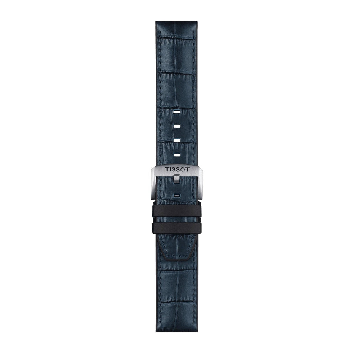 Official Tissot BLUE LEATHER AND RUBBER strap ANSA 22 MM T852046765