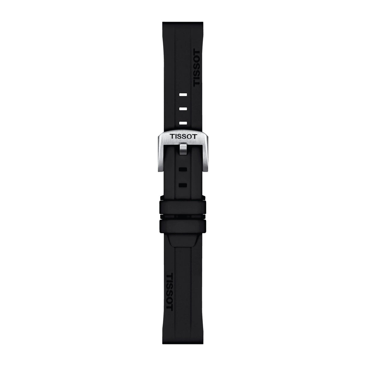 Official Tissot BLACK SILICONE strap ANSA 18 MM T852047455