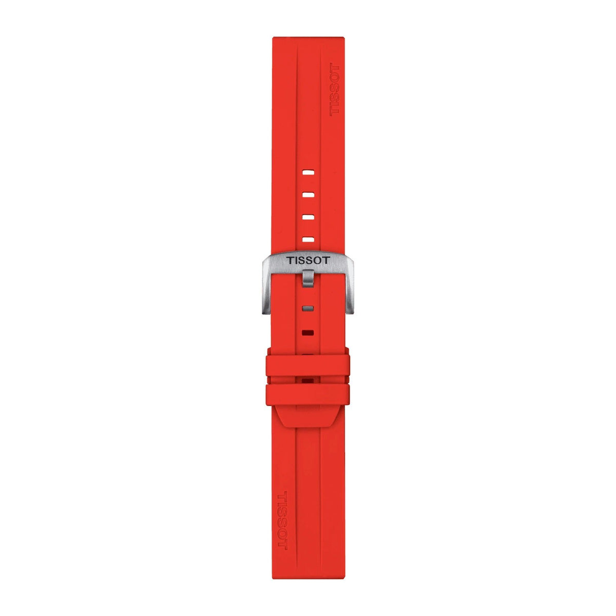 Official Tissot RED SILICONE strap ANSA 22 MM T852047920