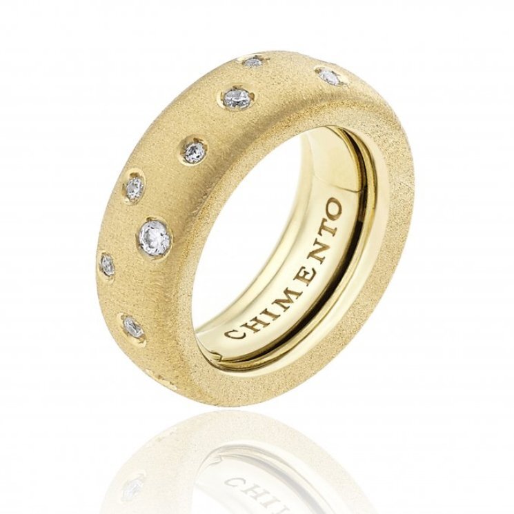 Chimento ring in yellow gold with diamonds 1AU0107SB1140