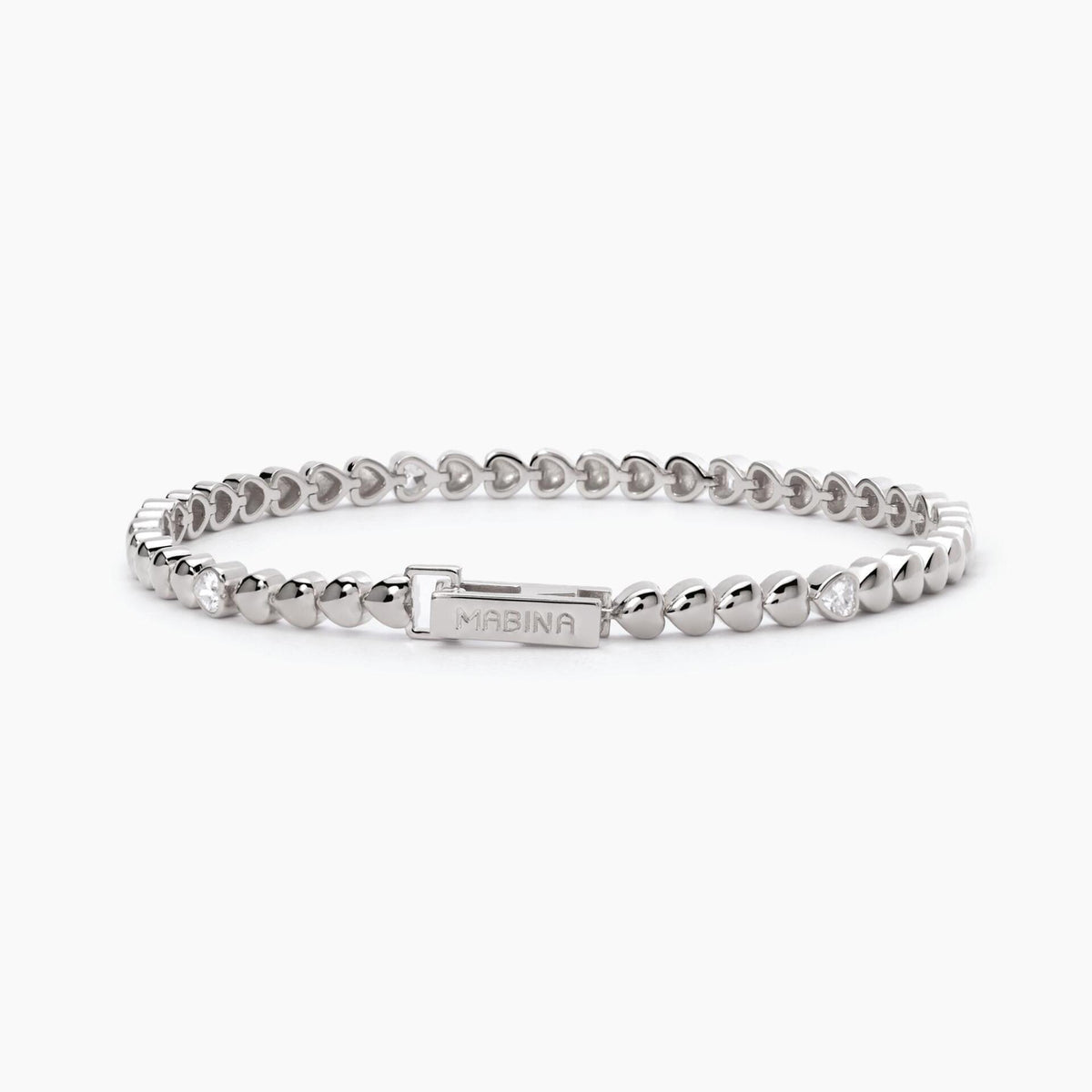 Mabina Silver Bracelet With Hearts 533633-M 