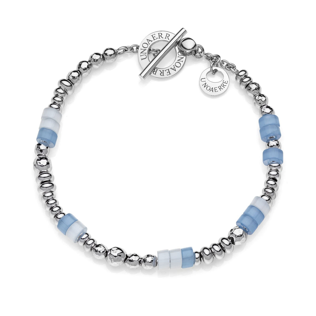 Bracciale in argento bianco con pietre Azzurre Unoaerre 703YBV1755170 6048