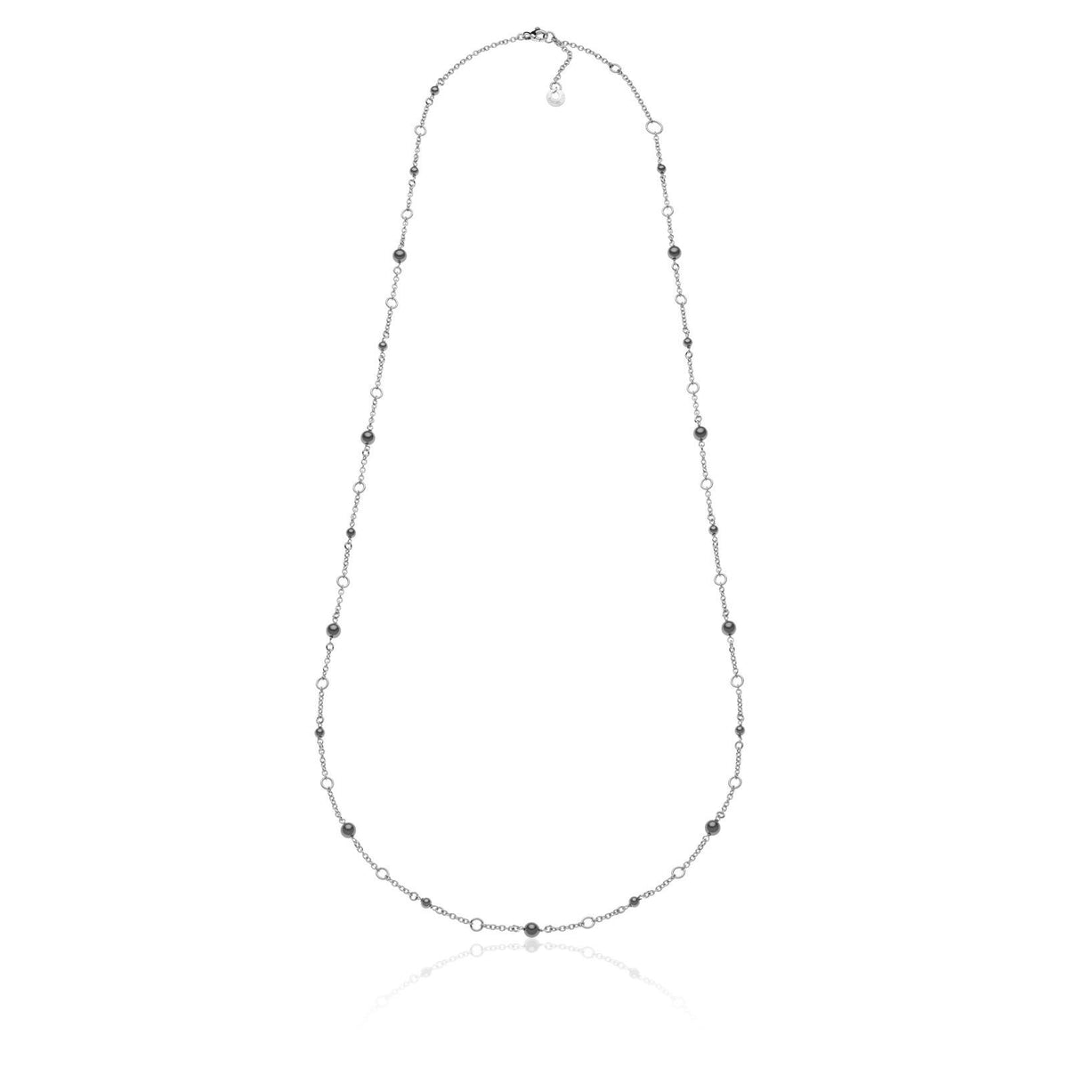 Collana lunga in argento con perle nere Unoaerre 724YHW3263070 6101