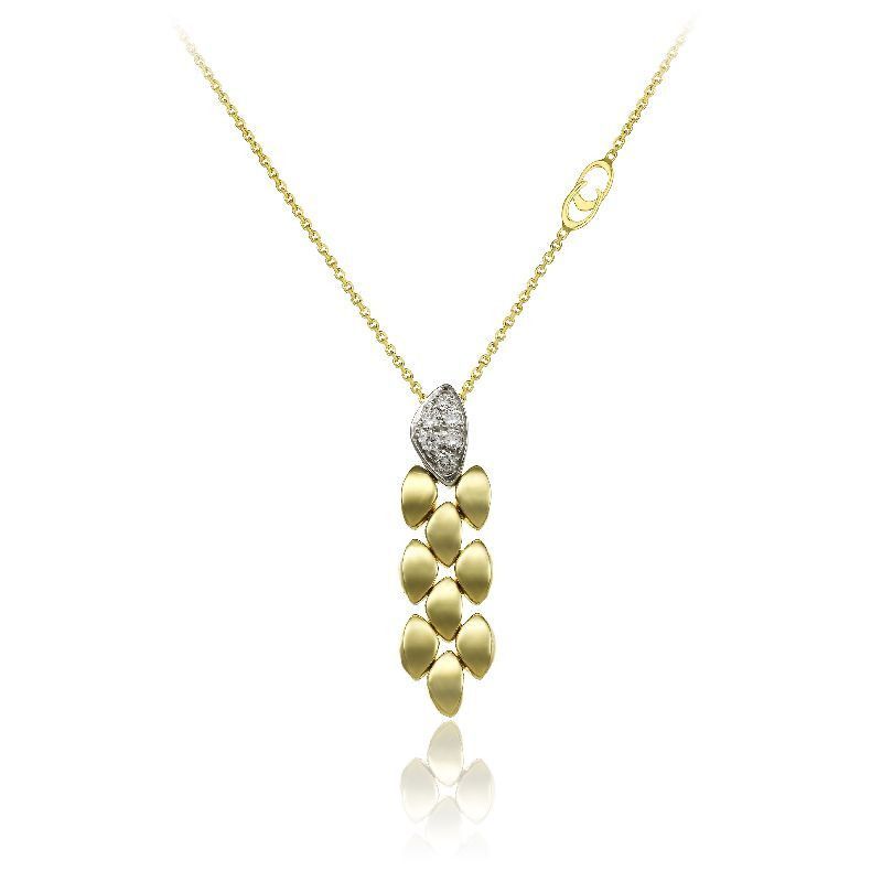 Chimento Double Mosaic Necklace 750 Gold and Diamonds 1G01600B12450