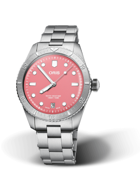 Oris Divers Sixty-Five 38mm Cotton Candy Pink 01 733 7771 4058-07 8 19 18